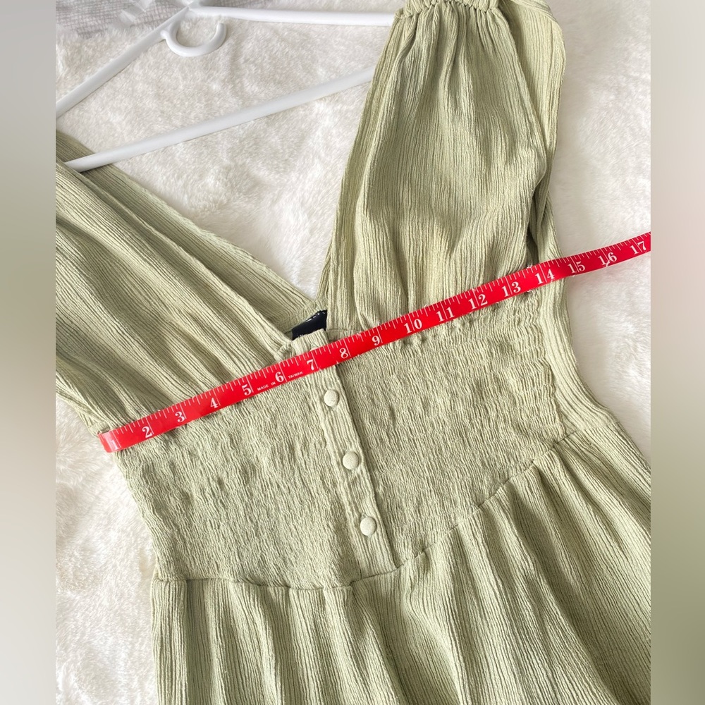ASOS sage‎ green summer corset style flowy dress size small - Picture 10 of 11
